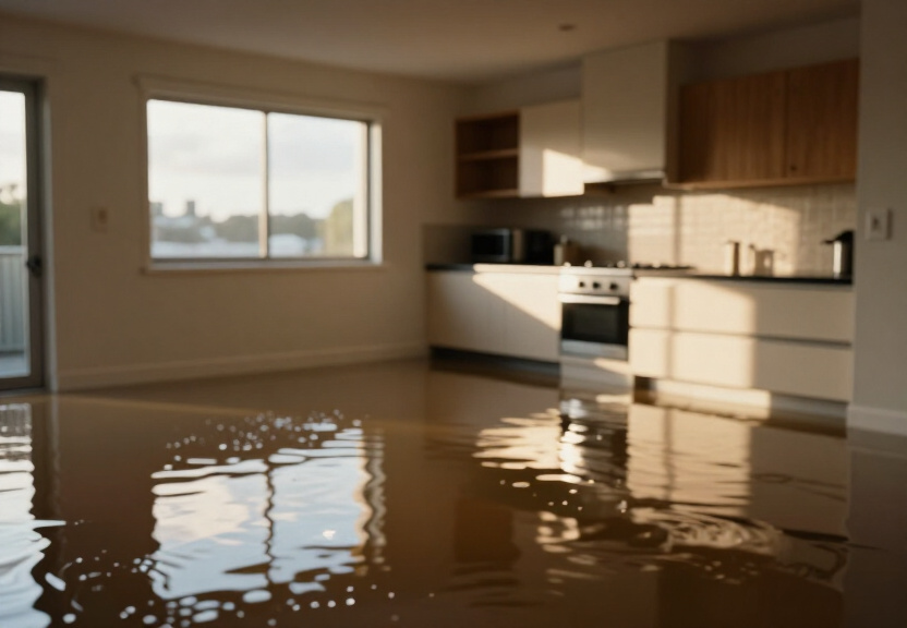 Flooded warehouse in Rydalmere